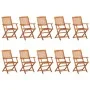 Set de comedor para jardín 11 piezas madera maciza de acacia de vidaXL, Conjuntos de jardín - Ref: Foro24-3086990, Precio: 85...