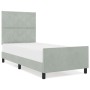 Estructura de Cama Gris Claro 100x200 cm Terciopelo by , Beds and slatted bases - Ref: Foro24-3344987, Price: 152,97 €, Disco...