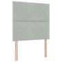 Estructura de Cama Gris Claro 100x200 cm Terciopelo by , Beds and slatted bases - Ref: Foro24-3344987, Price: 152,97 €, Disco...
