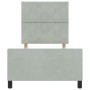 Estructura de Cama Gris Claro 100x200 cm Terciopelo by , Beds and slatted bases - Ref: Foro24-3344987, Price: 152,97 €, Disco...