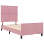 Estructura de cama de terciopelo rosa  100x200 cm | Foro24.es | Tu tienda online para hogar, jardín y más Foro24.es