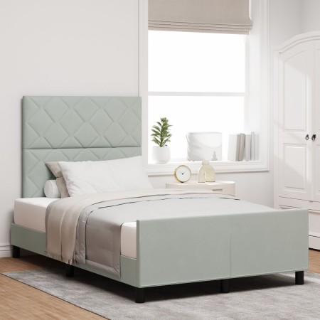 Estructura de Cama  Gris Claro 120x190 cm Terciopelo | Foro24.es | Tu tienda online para hogar, jardín y más Foro24.es
