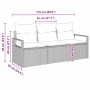 Conjunto de sofá de jardín 3 pcs Beige Poliratán