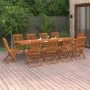 Garden dining set 11 pieces solid acacia wood by vidaXL, Garden sets - Ref: Foro24-3086992, Price: 781,36 €, Discount: %
