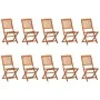 Garden dining set 11 pieces solid acacia wood by vidaXL, Garden sets - Ref: Foro24-3086992, Price: 781,36 €, Discount: %