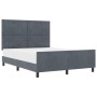 Estructura de Cama Gris Oscuro 140x200 cm Terciopelo by , Beds and slatted bases - Ref: Foro24-3345012, Price: 229,98 €, Disc...