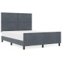 Estructura de Cama Gris Oscuro 140x200 cm Terciopelo by , Beds and slatted bases - Ref: Foro24-3345012, Price: 229,98 €, Disc...
