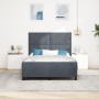 Estructura de Cama Gris Oscuro 140x200 cm Terciopelo by , Beds and slatted bases - Ref: Foro24-3345012, Price: 229,98 €, Disc...