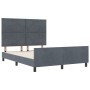 Estructura de Cama Gris Oscuro 140x200 cm Terciopelo by , Beds and slatted bases - Ref: Foro24-3345012, Price: 229,98 €, Disc...