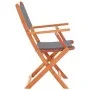 Klappbare Gartenstühle 6 Stück Eukalyptusholz textilene grau von vidaXL, Gartenstühle - Ref: Foro24-3086964, Preis: 408,69 €,...