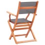 Folding garden chairs 6 pcs eucalyptus wood gray textilene by vidaXL, Garden chairs - Ref: Foro24-3086964, Price: 415,72 €, D...