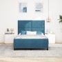 Estructura de Cama Azul Oscuro 160x200 cm Terciopelo by , Beds and slatted bases - Ref: Foro24-3345021, Price: 243,09 €, Disc...