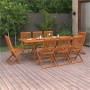 Set comedor de jardín 9 piezas madera maciza acacia 220x90x75cm by vidaXL, Garden sets - Ref: Foro24-3086988, Price: 620,33 €...