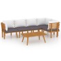 Gartenmöbel 6 Stück mit Kissen massivem Akazienholz von vidaXL, Gartensets - Ref: Foro24-3087027, Preis: 479,61 €, Rabatt: %