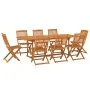 Set comedor de jardín 9 piezas madera maciza acacia 220x90x75cm de vidaXL, Conjuntos de jardín - Ref: Foro24-3086988, Precio:...