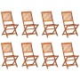 Set comedor de jardín 9 piezas madera maciza acacia 220x90x75cm by vidaXL, Garden sets - Ref: Foro24-3086988, Price: 620,33 €...