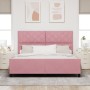Marco de Cama Rosa 180x200 cm Terciopelo by , Beds and slatted bases - Ref: Foro24-3345028, Price: 235,57 €, Discount: %