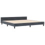 Estructura de Cama de Terciopelo Gris Oscuro 200x200 cm by , Beds and slatted bases - Ref: Foro24-3345030, Price: 263,89 €, D...