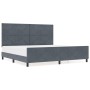 Estructura de Cama de Terciopelo Gris Oscuro 200x200 cm by , Beds and slatted bases - Ref: Foro24-3345030, Price: 263,89 €, D...