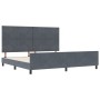 Estructura de Cama de Terciopelo Gris Oscuro 200x200 cm by , Beds and slatted bases - Ref: Foro24-3345030, Price: 263,89 €, D...