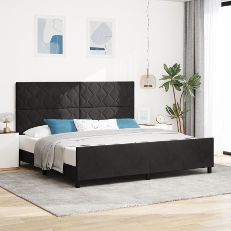 Estructura de Cama de Terciopelo Negro 200x200 cm by , Beds and slatted bases - Ref: Foro24-3345031, Price: 253,87 €, Discoun...