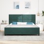 Estructura de Cama Verde Oscuro 200x200 cm Terciopelo by , Beds and slatted bases - Ref: Foro24-3345032, Price: 261,89 €, Dis...