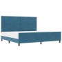 Estructura de Cama Azul Oscuro 200x200 cm Terciopelo by , Beds and slatted bases - Ref: Foro24-3345033, Price: 266,24 €, Disc...