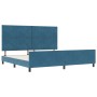 Estructura de Cama Azul Oscuro 200x200 cm Terciopelo by , Beds and slatted bases - Ref: Foro24-3345033, Price: 266,24 €, Disc...