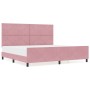 Estructura de Cama Rosa 200x200 cm Terciopelo by , Beds and slatted bases - Ref: Foro24-3345034, Price: 249,28 €, Discount: %