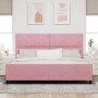 Estructura de Cama Rosa 200x200 cm Terciopelo by , Beds and slatted bases - Ref: Foro24-3345034, Price: 249,28 €, Discount: %