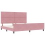 Estructura de Cama Rosa 200x200 cm Terciopelo by , Beds and slatted bases - Ref: Foro24-3345034, Price: 249,28 €, Discount: %