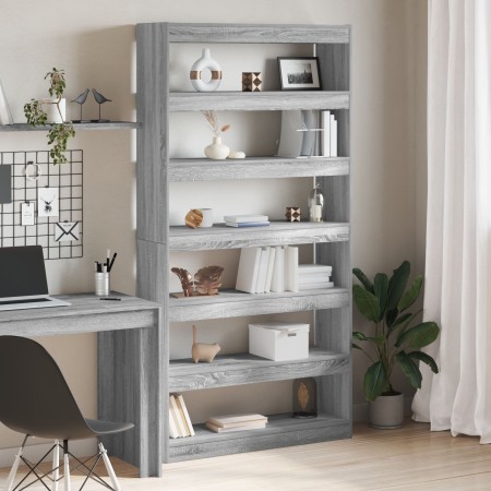 Estantería/Separador de habitación  en negro roble 100x30x198 cm de madera elaborada | Foro24.es | Tu tienda online para hogar, jardín y más Foro24.es