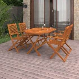 Garden dining set 5 pieces solid acacia wood by vidaXL, Garden sets - Ref: Foro24-3086996, Price: 309,05 €, Discount: %