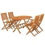 Juego de comedor de jardín 5 piezas madera maciza de acacia de vidaXL, Conjuntos de jardín - Ref: Foro24-3086996, Precio: 327...