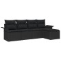 Juego de sofá de jardín de 5 piezas con cojines negros de ratán by , Outdoor sofas - Ref: Foro24-3345323, Price: 312,41 €, Di...
