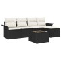 Juego de sofá de jardín de 5 piezas con cojines de poliratán marrón von , Outdoor-Sofas - Ref: Foro24-3345327, Preis: 351,83 ...