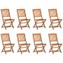 Set de comedor de jardín 9 piezas madera maciza de acacia de vidaXL, Conjuntos de jardín - Ref: Foro24-3086973, Precio: 581,1...