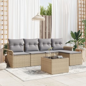 Juego de Sofá de 6 Piezas con Cojines Ratán Black by , Outdoor sofas - Ref: Foro24-3345330, Price: 369,13 €, Discount: %