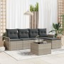 Conjunto de sofá de jardín de 6 piezas con cojines gris polirratán by , Outdoor sofas - Ref: Foro24-3345332, Price: 371,77 €,...