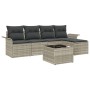 Conjunto de sofá de jardín de 6 piezas con cojines gris polirratán by , Outdoor sofas - Ref: Foro24-3345332, Price: 371,77 €,...