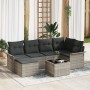 Conjunto de Sofás de Jardín de 7 piezas con Cojines Gris Poliratán | Foro24.es | Tu tienda online para hogar, jardín y más Foro24.es