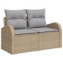 Conjunto de Sofá de Jardín de 3 Piezas con Cojines Beige de Polirratán | Foro24.es | Tu tienda online para hogar, jardín y más Foro24.es
