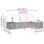 Conjunto de sofá de jardín de 4 piezas con cojines negros de poliratán by , Outdoor sofas - Ref: Foro24-3347013, Price: 279,7...