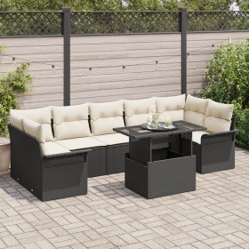 Conjunto de Sofás de Jardín de 8 Piezas con Cojines Negro Poliratán by , Outdoor sofas - Ref: Foro24-3348233, Price: 536,48 €...