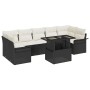Conjunto de Sofás de Jardín de 8 Piezas con Cojines Negro Poliratán by , Outdoor sofas - Ref: Foro24-3348233, Price: 536,48 €...