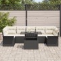 Conjunto de Sofás de Jardín de 8 Piezas con Cojines Negro Poliratán by , Outdoor sofas - Ref: Foro24-3348233, Price: 536,48 €...