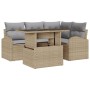 Juego de Sofás de Jardín de 5 Piezas con Cojines Beige Ratán Poliéster | Foro24.es | Tu tienda online para hogar, jardín y más Foro24.es