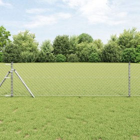 Cerca de Eslabones de Cadena con 13 Postes 0.6x25 m Acero Galvanizado by , fence panels - Ref: Foro24-3351139, Price: 133,72 ...