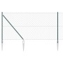 Cerca de Eslabones de Cadena con 13 Postes de Pica 1.2x25 m de Acero Galvanizado by , fence panels - Ref: Foro24-3351170, Pri...