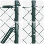 Cerca de Eslabones de Cadena con 13 Postes de Pica 1.2x25 m de Acero Galvanizado by , fence panels - Ref: Foro24-3351170, Pri...